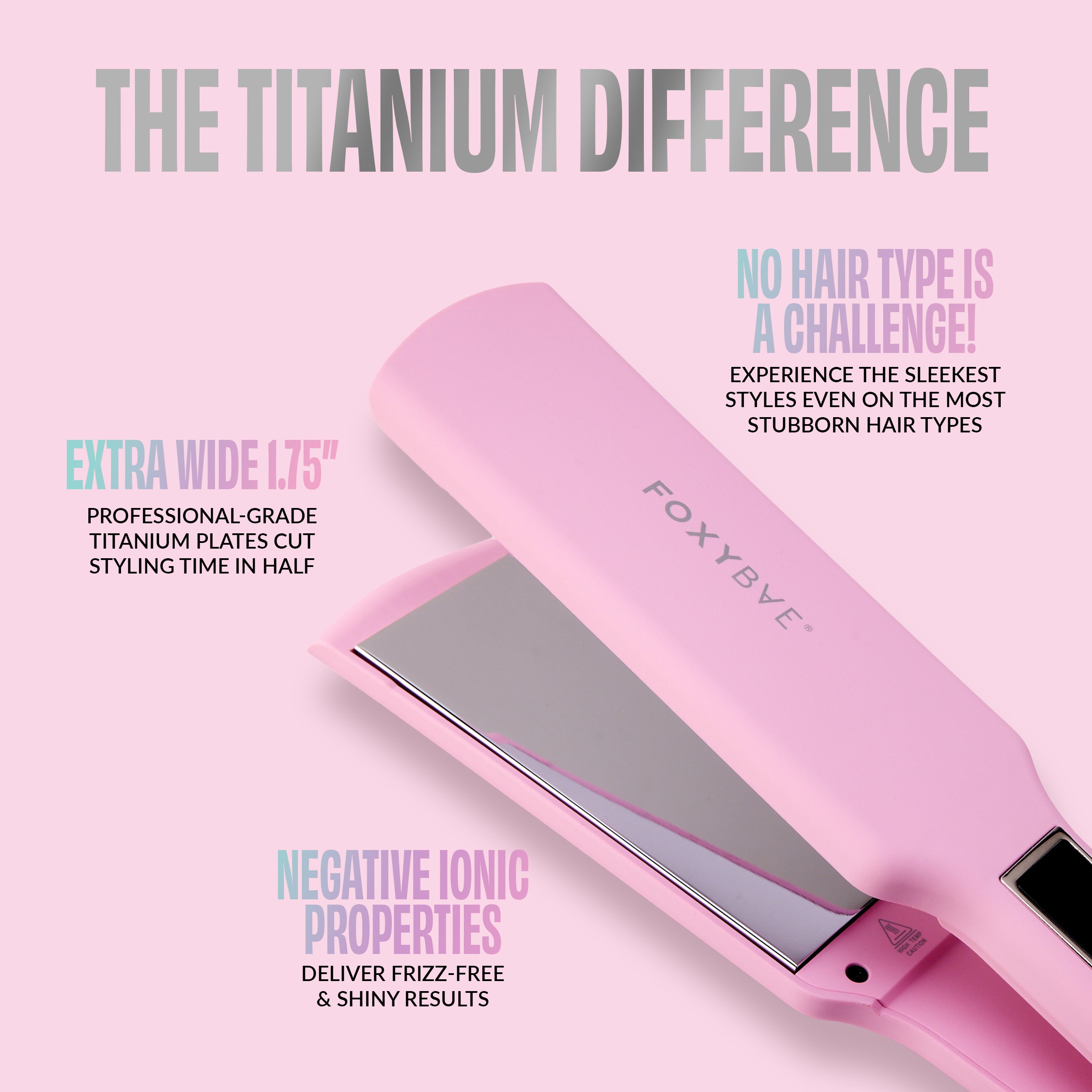 Pink titanium flat iron best sale