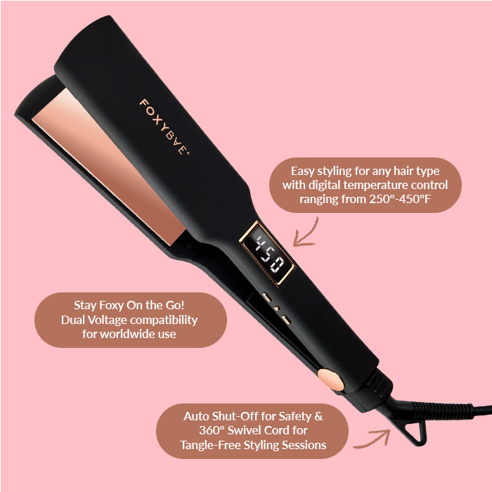 Foxybae rose gold tres sleek flat iron hotsell