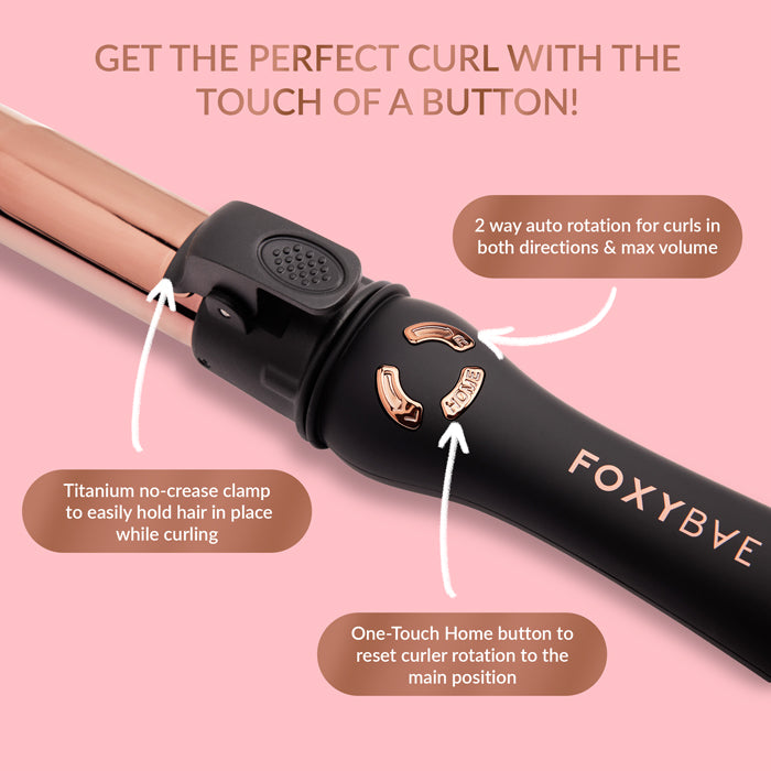 Online FoxyBae WANDERLUX 32mm Curling Wand Professional Rose Gold Titanium New In box