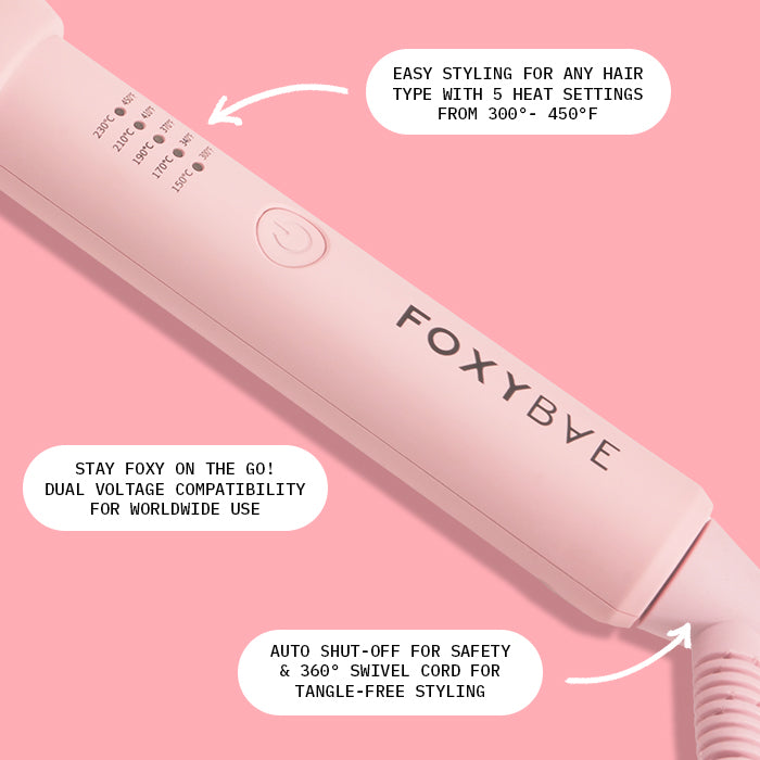 1.25 Blush Spring Clip Curler FoxyBae FOXYBAE.COM