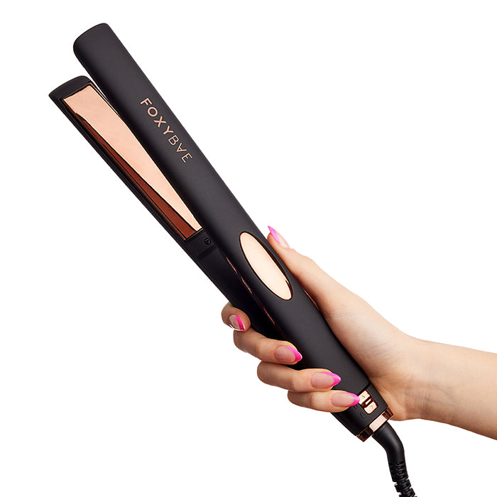 Rose Gold Titanium 1 Super Sleek Flat Iron FoxyBae FOXYBAE.COM