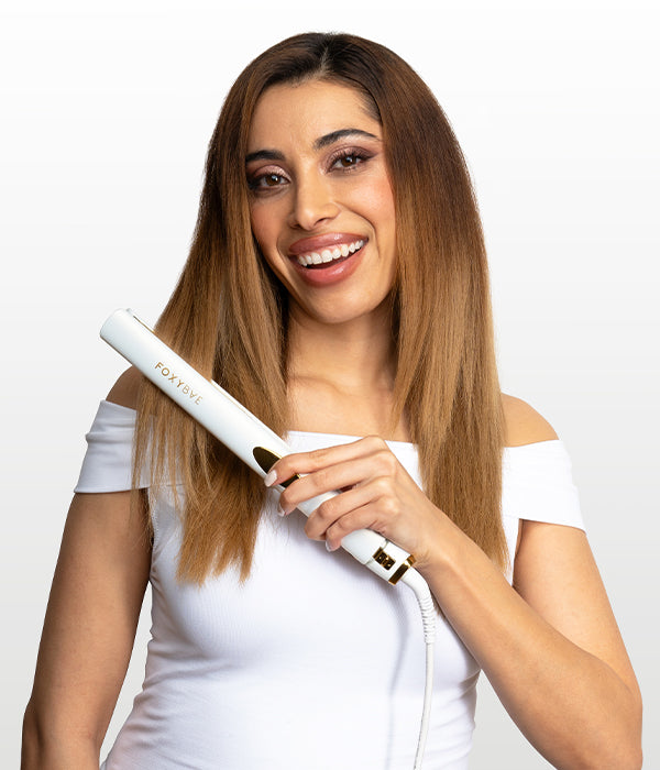 Pearl Gold Smoothing Titanium 1 Flat Iron FoxyBae FOXYBAE.COM