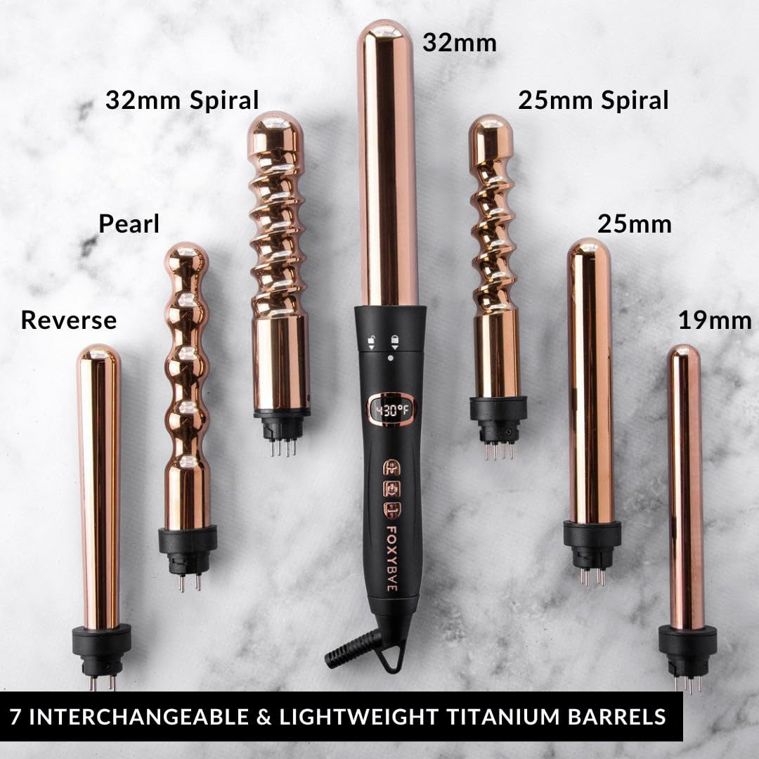 Foxybae 25mm rose gold curling clearance wand